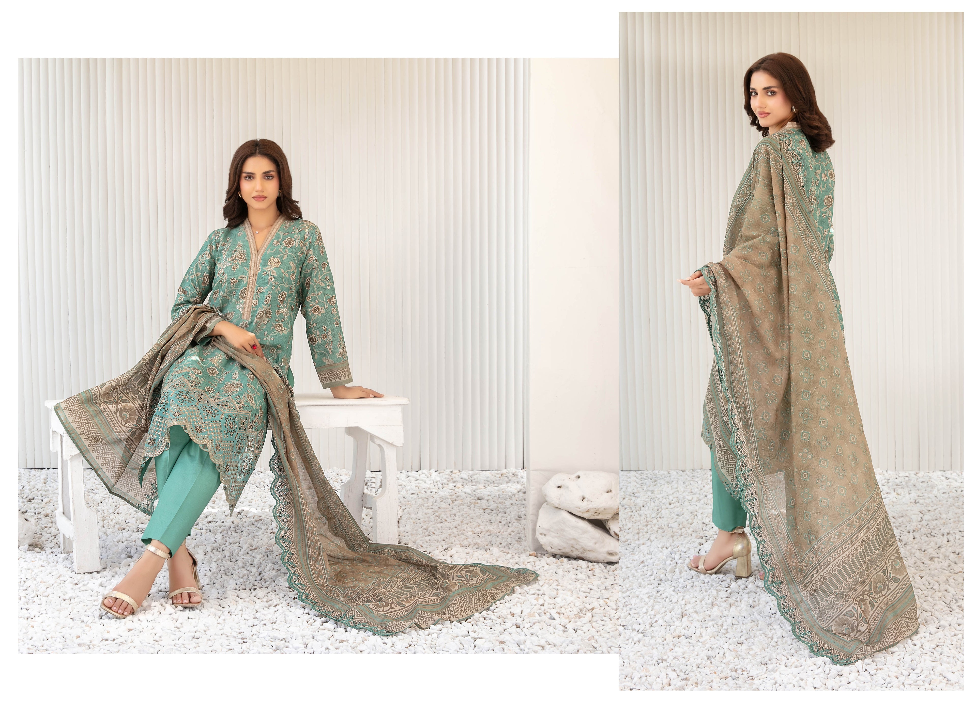 Silfira D-3601 Mint Green Dress image 1