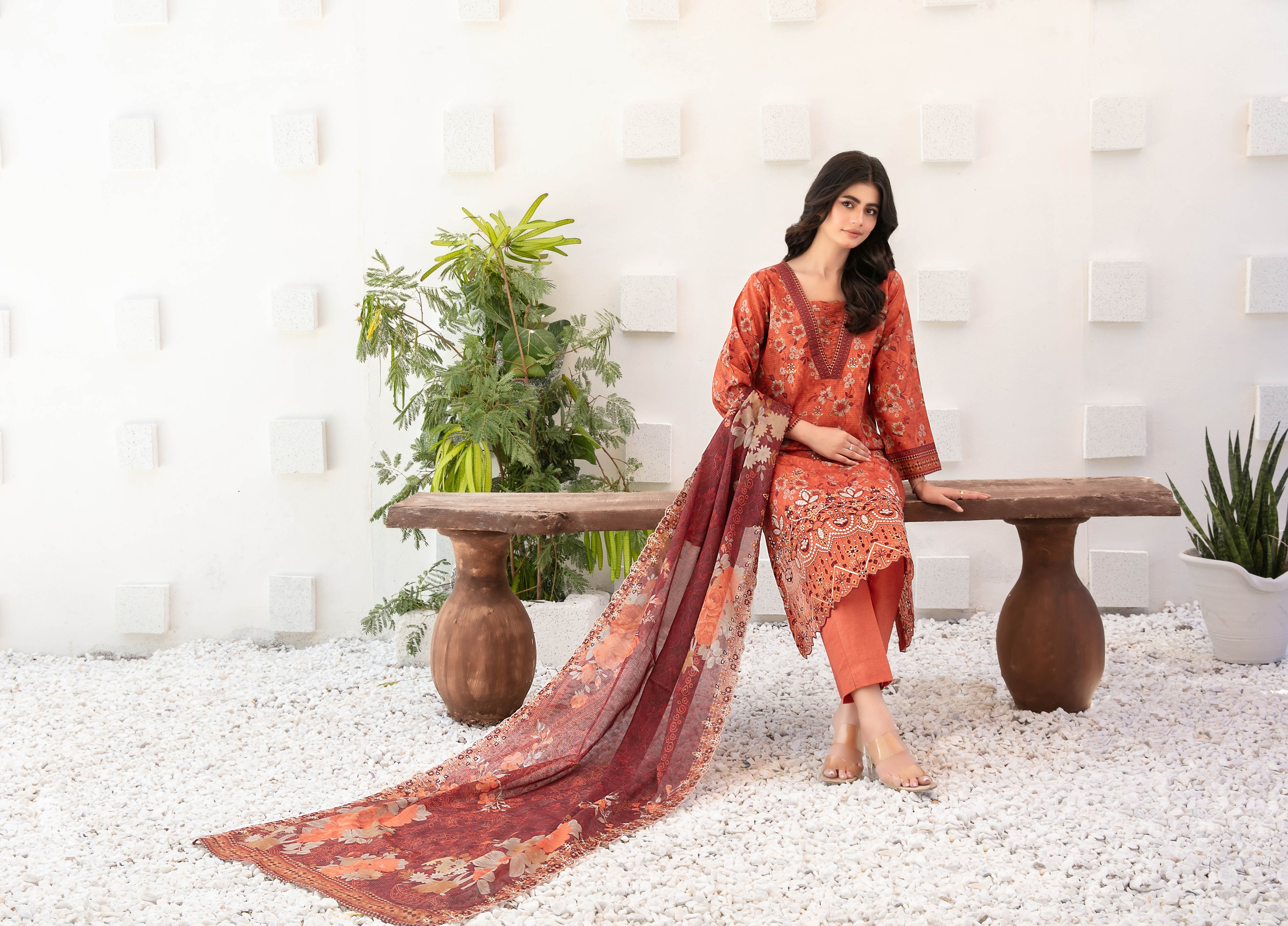 Silfira D-3607 Rust Orange Dress image 1