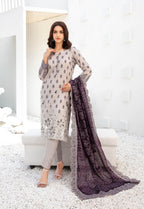 Silfira D-3540 Cutwork Embroidered Unstitched Lawn Suit - Silfira unstitched lawn suit image 2