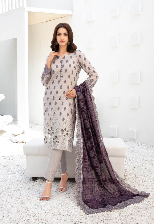 Silfira D-3540 Lavender and Plum Dress image 2