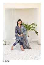 Silfira D-3608 Cutwork Embroidered Unstitched Lawn Suit - Silfira unstitched lawn suit image 3