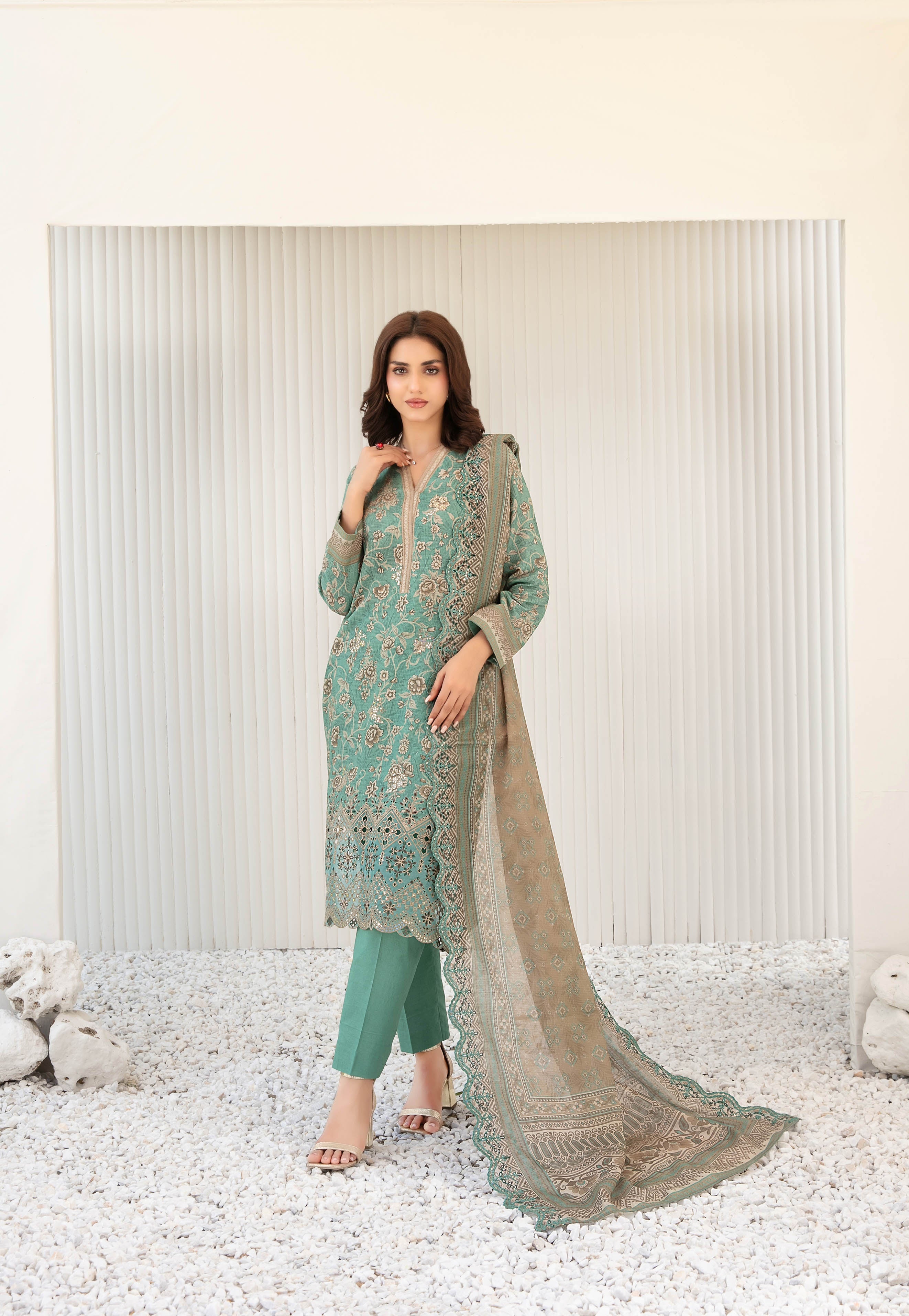 Silfira D-3601 Mint Green Dress image 2