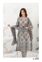 Silfira D-3599 Cutwork Embroidered Unstitched Lawn Suit - Silfira unstitched lawn suit image 3