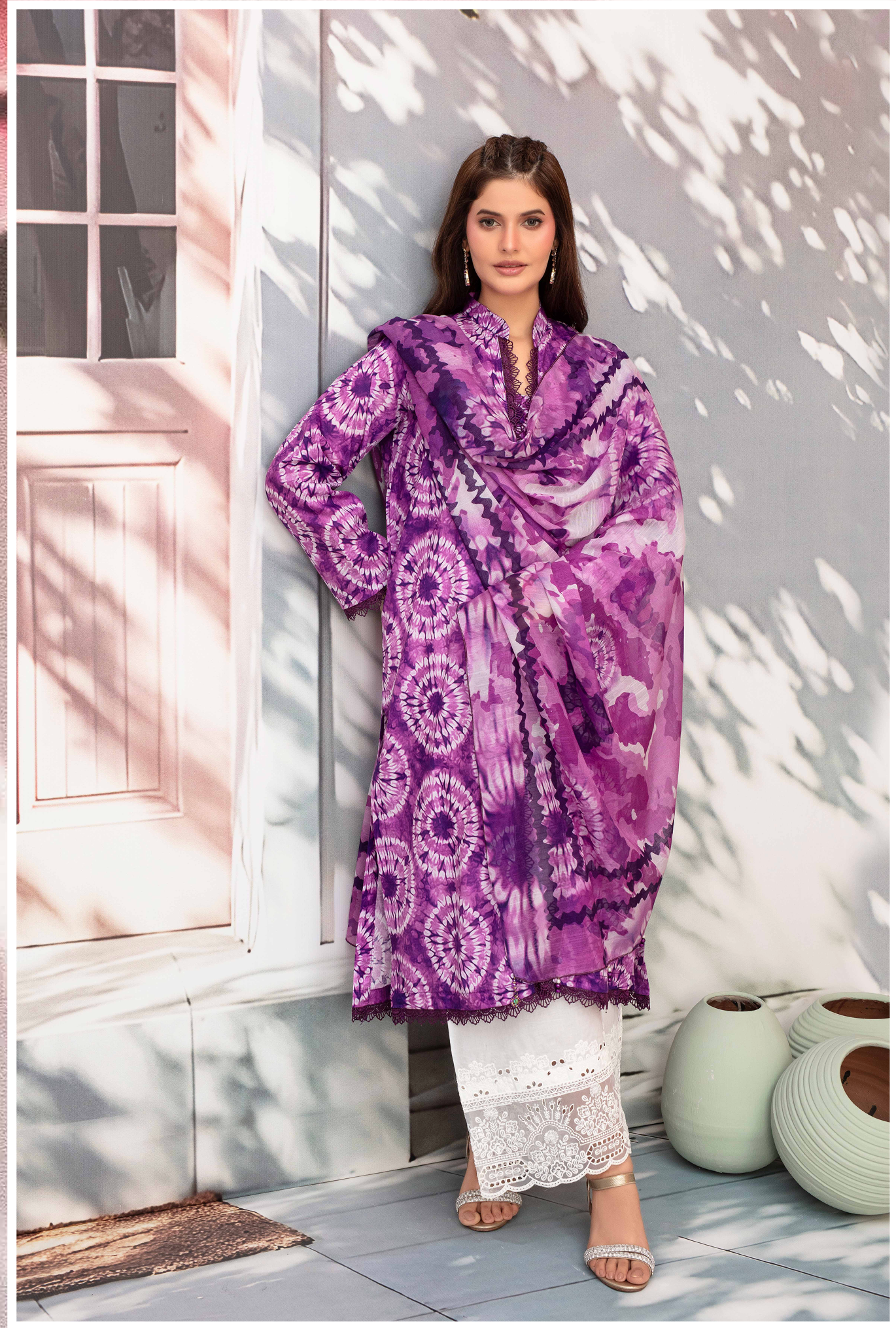 Gull-E-Rukh Milky Book 650 Design 05 Unstitched Lawn Suit - Gull-E-Rukh unstitched lawn suit image 1