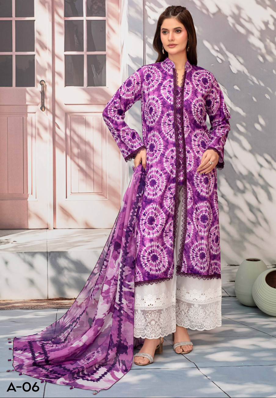 Gull-E-Rukh Milky Book 650 Design 05 Unstitched Lawn Suit - Gull-E-Rukh unstitched lawn suit image 5