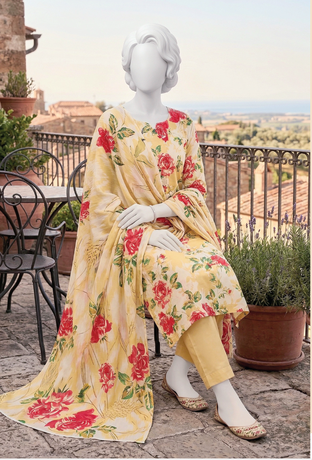 LAILA Printed Lawn Design 01 Unstitched Lawn Suit - LAILA unstitched lawn suit image 1
