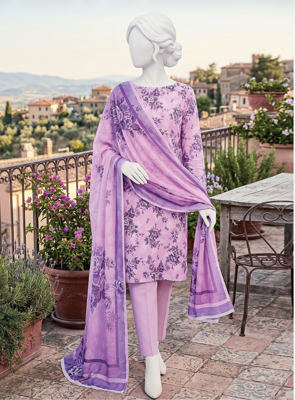 LAILA Printed Lawn Design 03 Unstitched Lawn Suit - LAILA unstitched lawn suit image 1