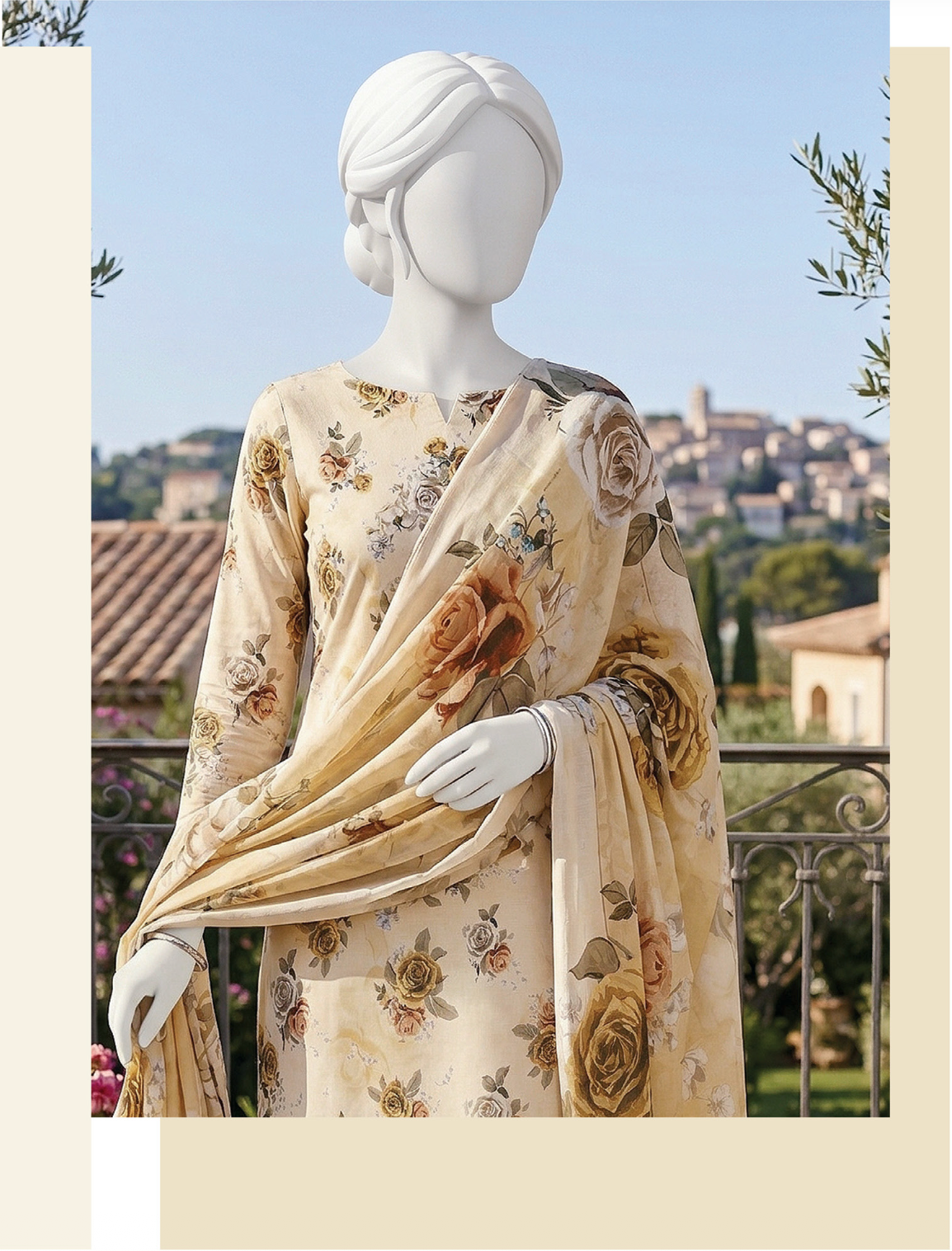 LAILA Printed Lawn Design 04 Unstitched Lawn Suit - LAILA unstitched lawn suit image 4
