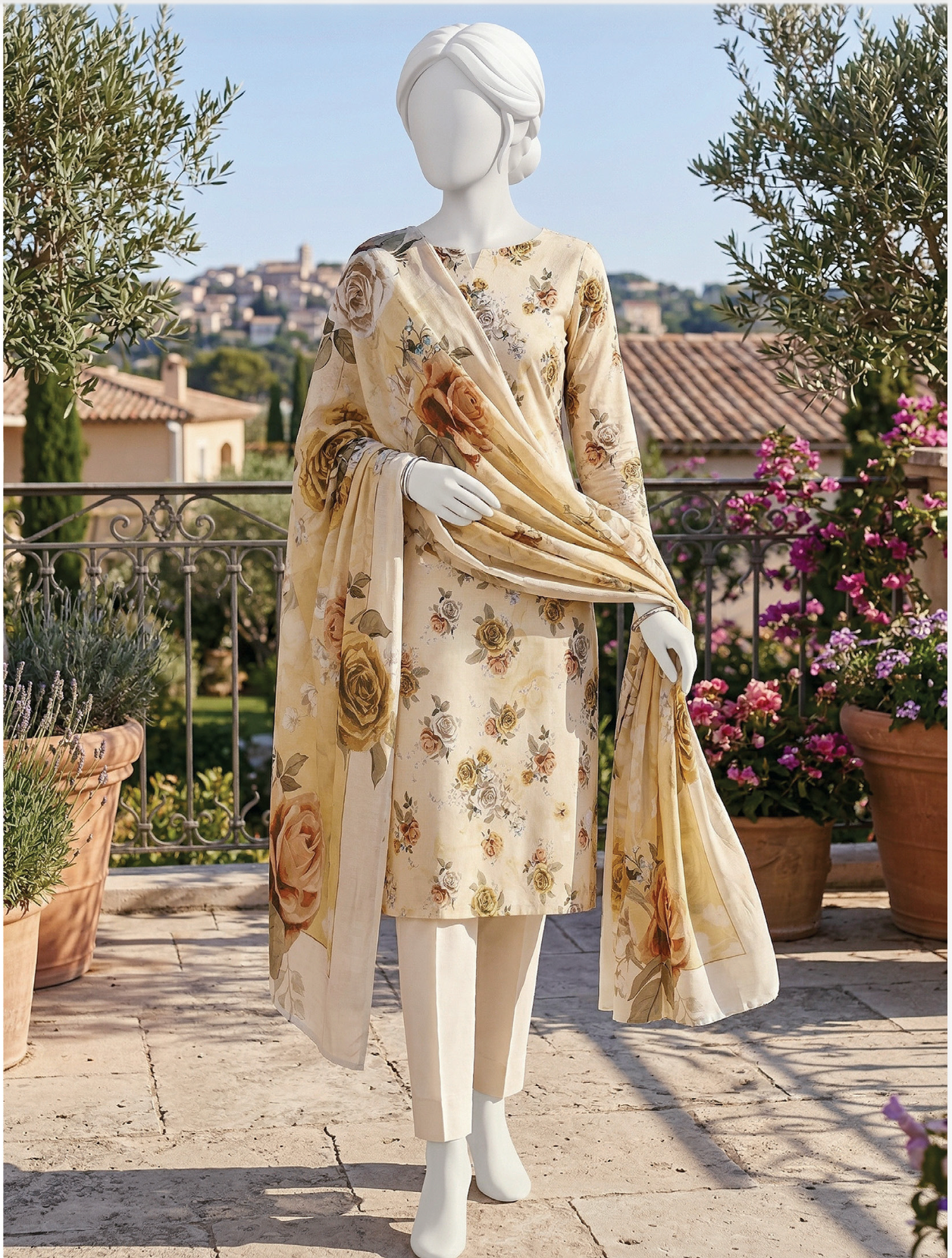 LAILA Printed Lawn Design 04 Unstitched Lawn Suit - LAILA unstitched lawn suit image 1