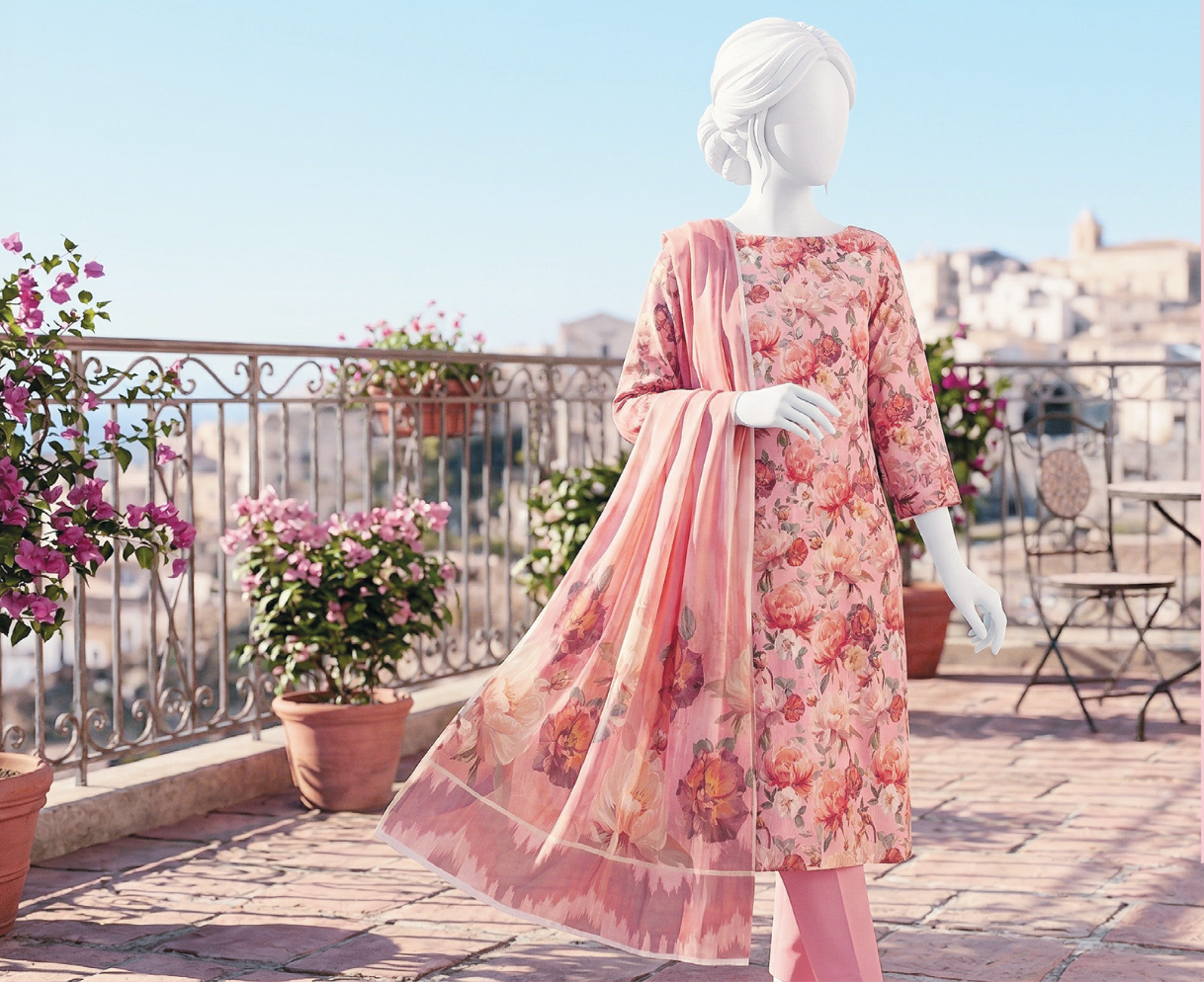 LAILA Printed Lawn Design 05 Unstitched Lawn Suit - LAILA unstitched lawn suit image 2