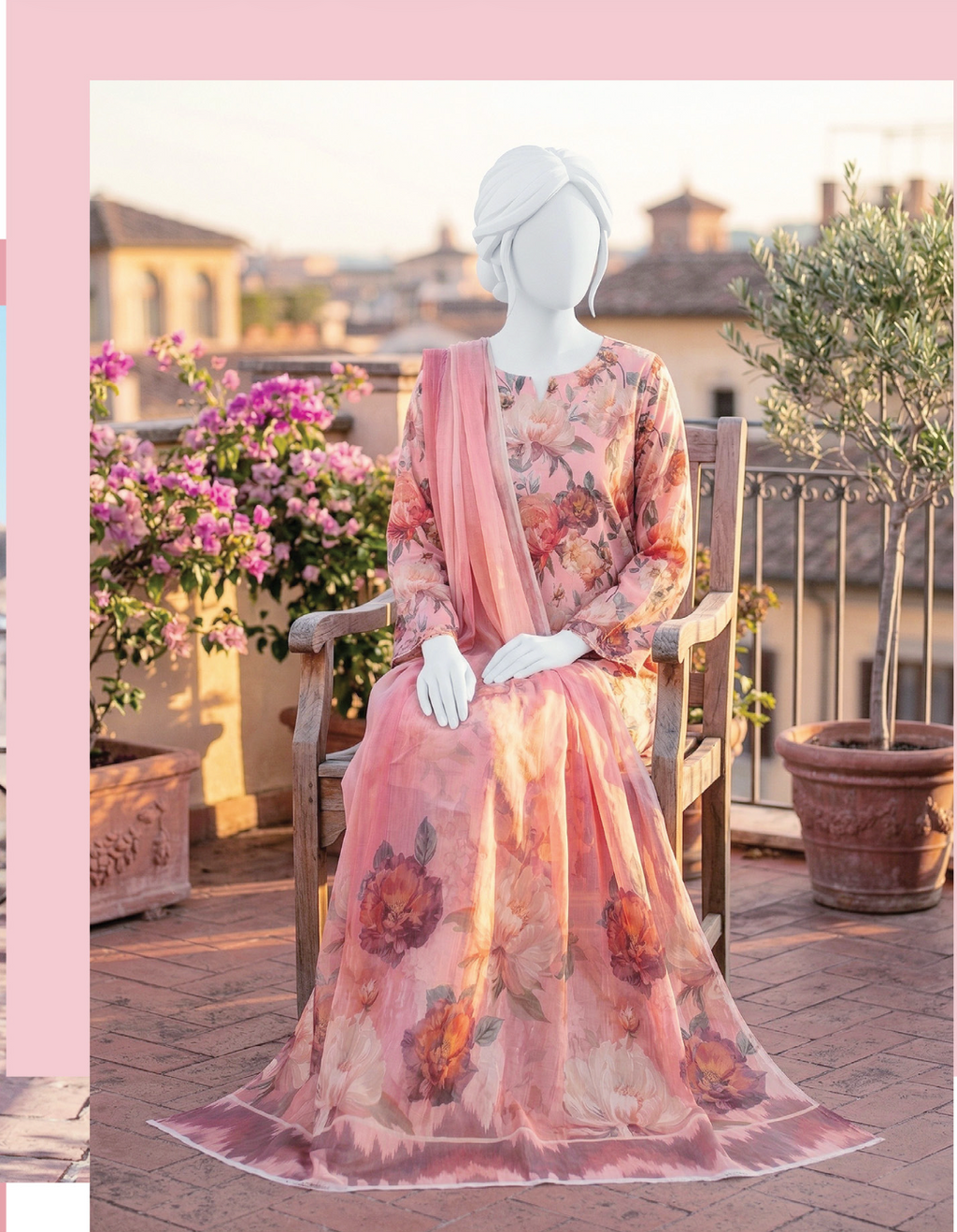 LAILA Printed Lawn Design 05 Unstitched Lawn Suit - LAILA unstitched lawn suit image 3