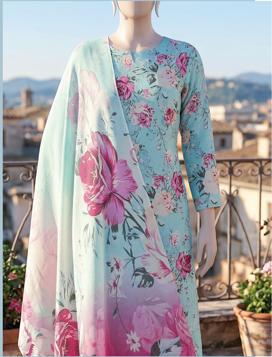 LAILA Printed Lawn Design 02 Unstitched Lawn Suit - LAILA unstitched lawn suit image 3