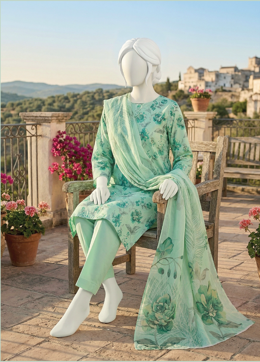 LAILA Printed Lawn Design 07 Unstitched Lawn Suit - LAILA unstitched lawn suit image 2