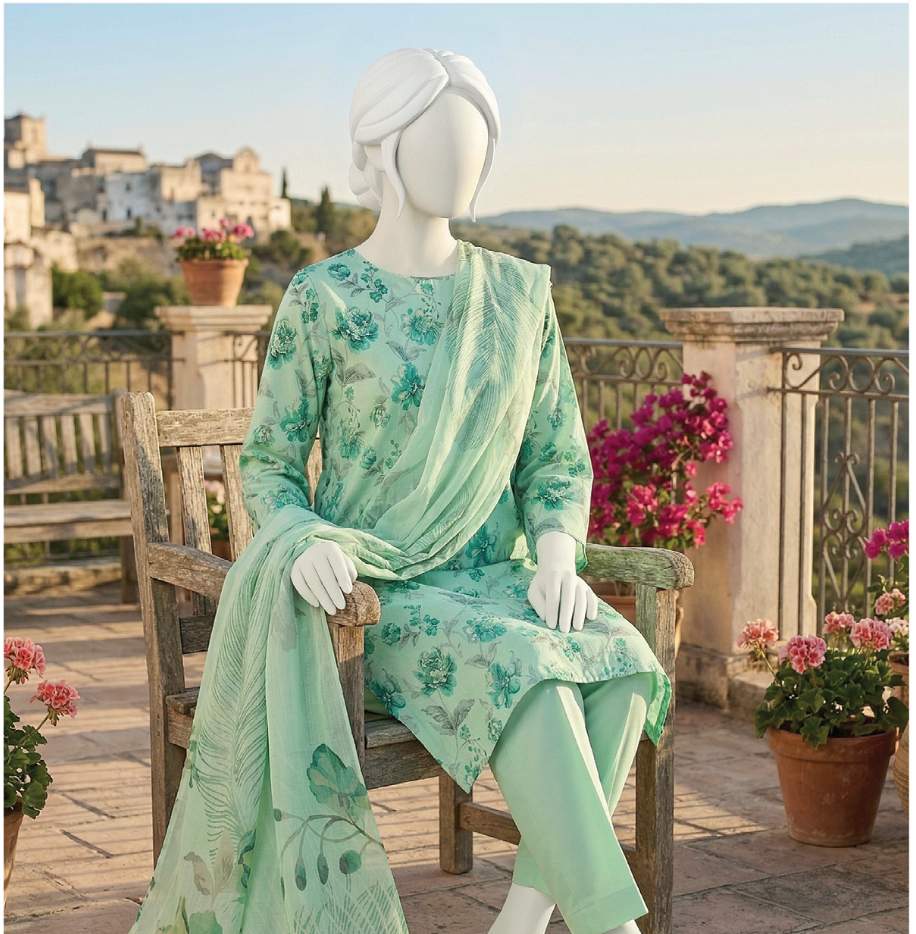 LAILA Printed Lawn Design 07 Unstitched Lawn Suit - LAILA unstitched lawn suit image 3