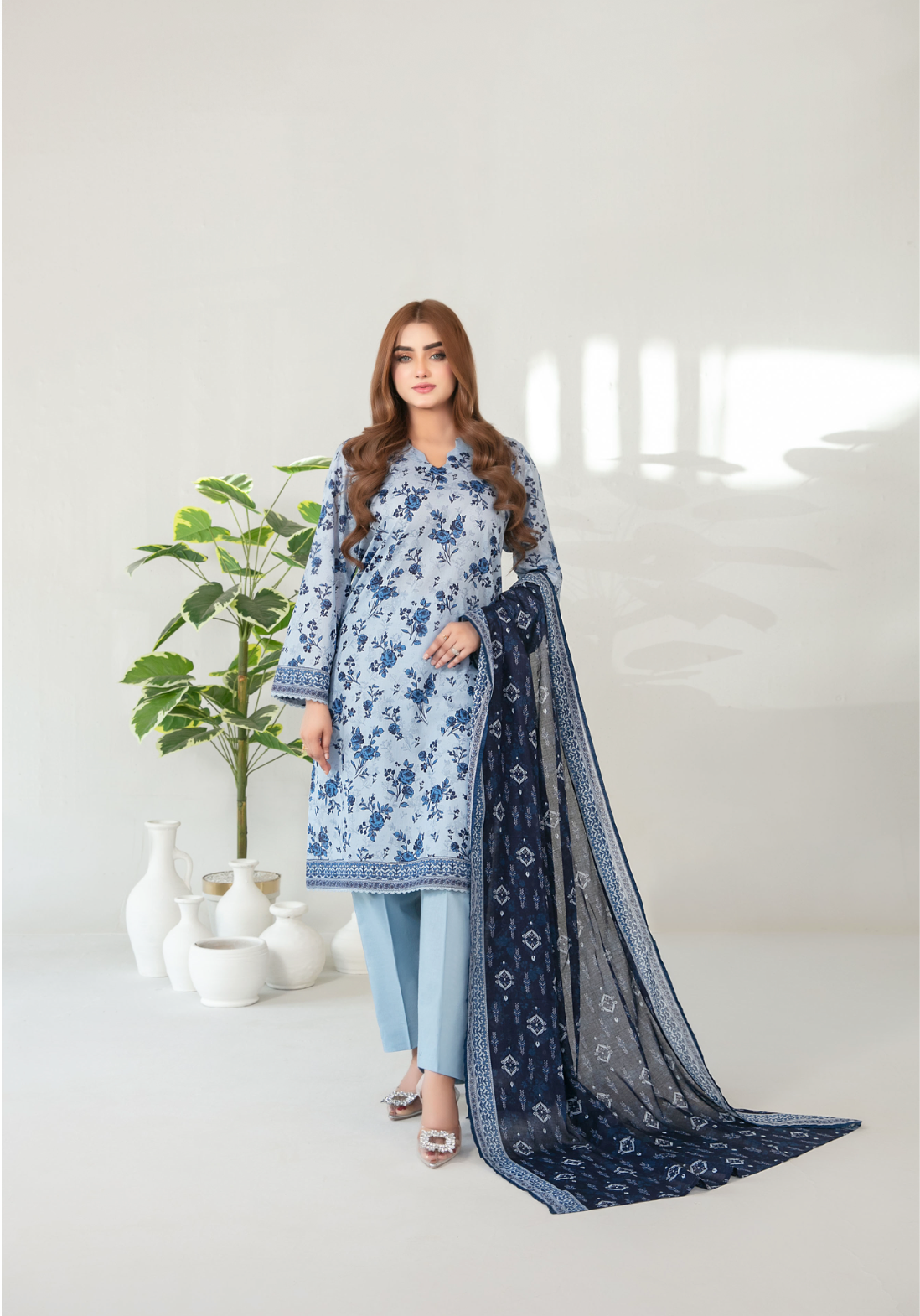 Mehza Vol-2 D-3240 (Indigo Floral)