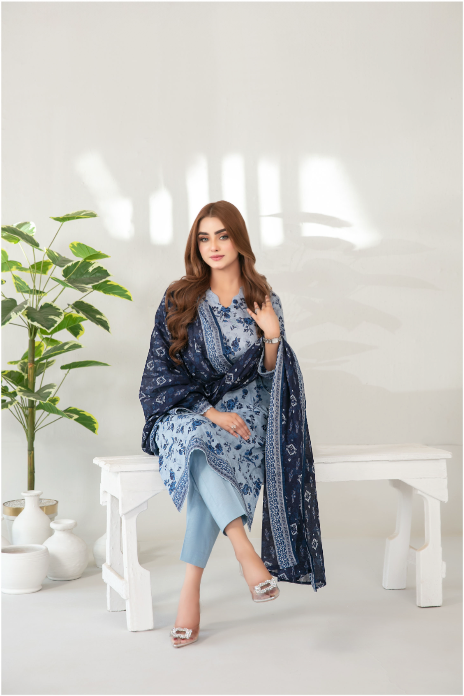 Mehza Vol-2 D-3240 (Indigo Floral)