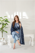 Mehza Vol-2 D-3240 (Indigo Floral)