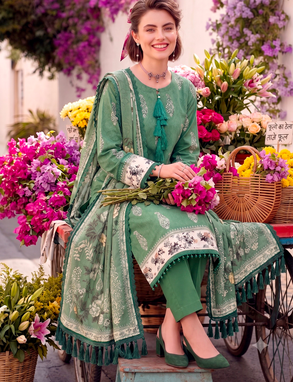 Abisha Fabrics Ethnic Prints Vol-73 — JEWEL