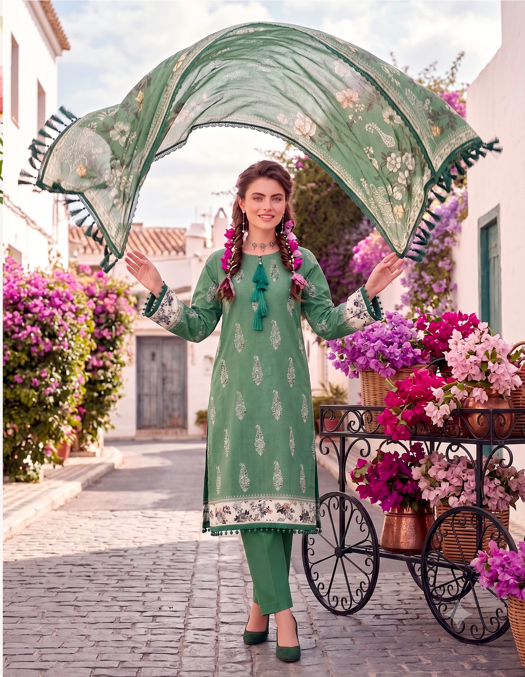 Abisha Fabrics Ethnic Prints Vol-73 — JEWEL