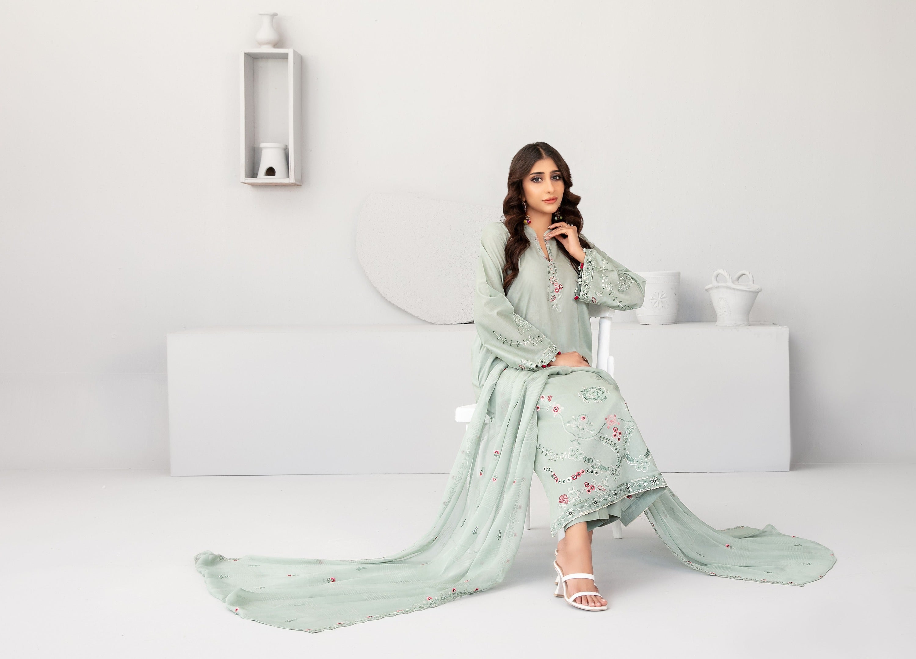 Hayya Vol-1 D-3142 (Mint Green): gallery 1