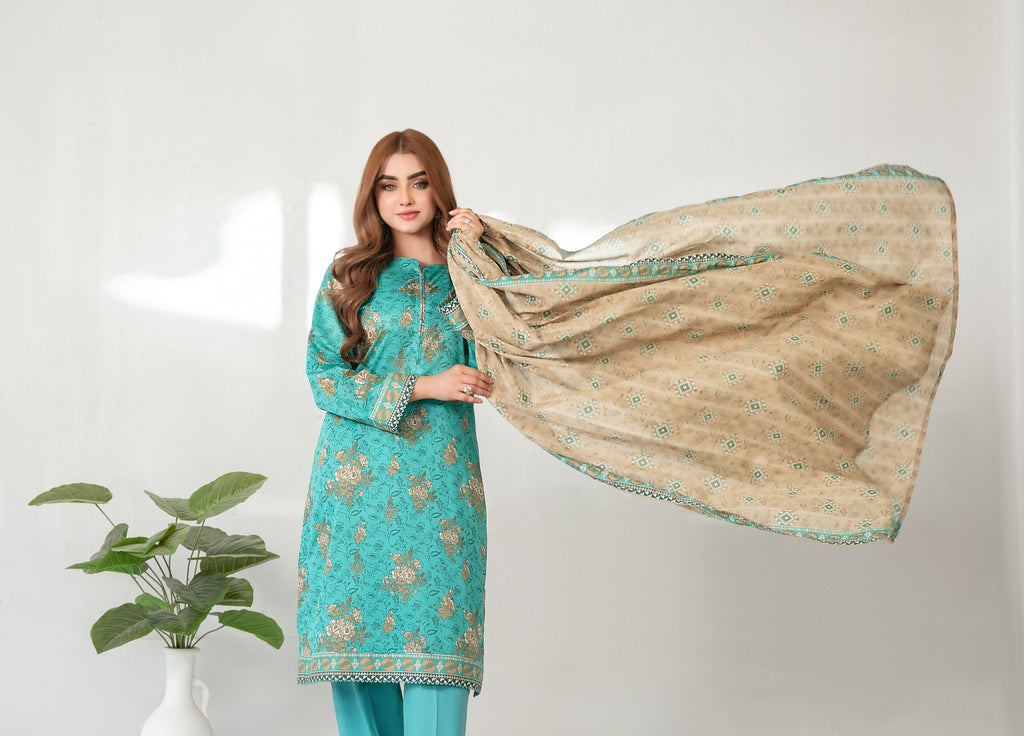Mehza Vol-2 D-3237 (Teal Floral): gallery 1