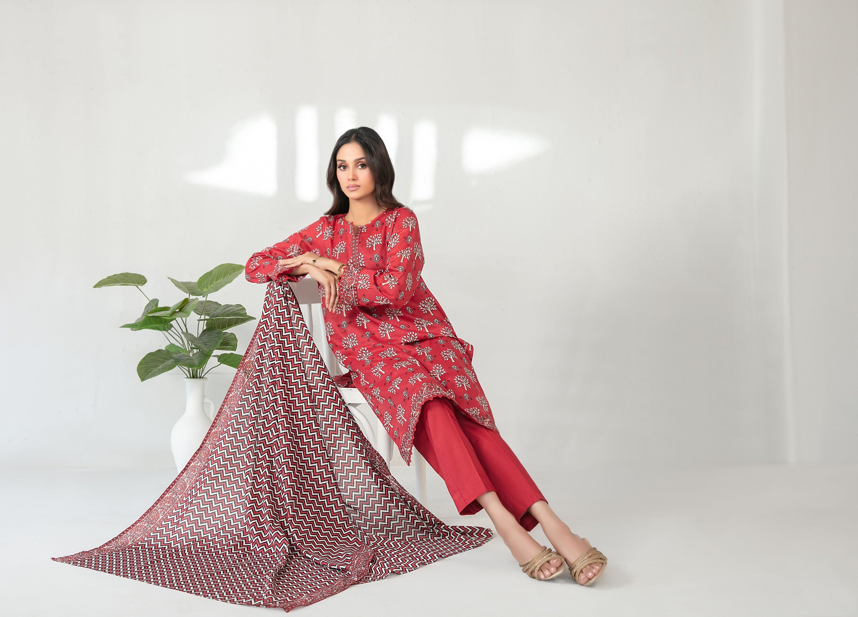 Mehza Vol-2 D-3234 (Coral Red): gallery 1