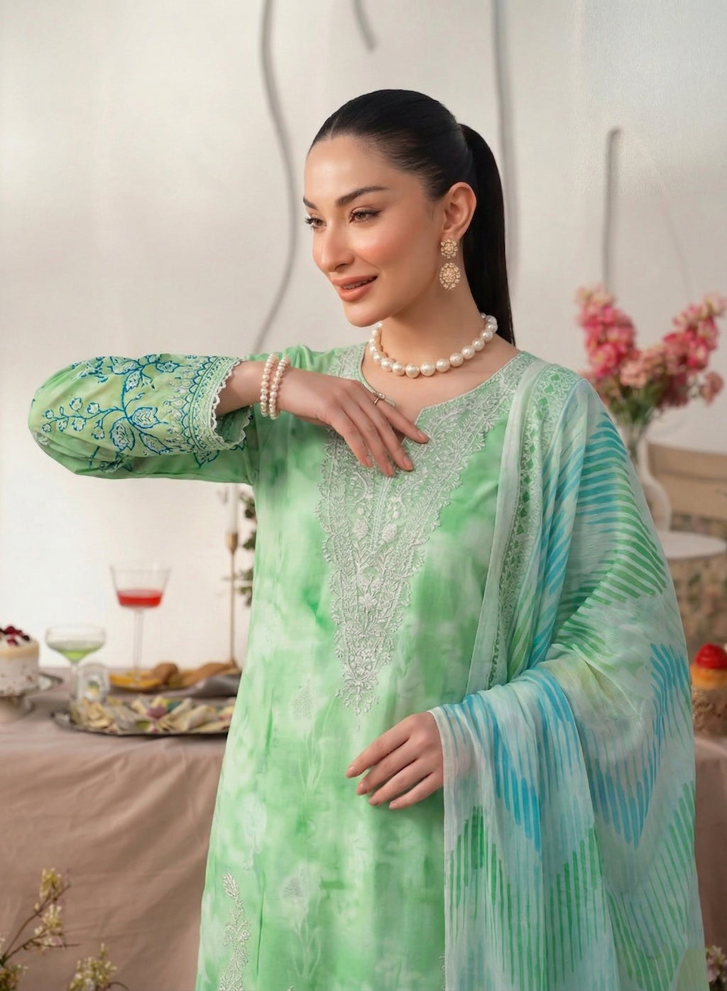 Sobia Waseem RANG BARI VOL-2672 Design 01 Unstitched Lawn Suit - Sobia Waseem unstitched lawn suit image 1