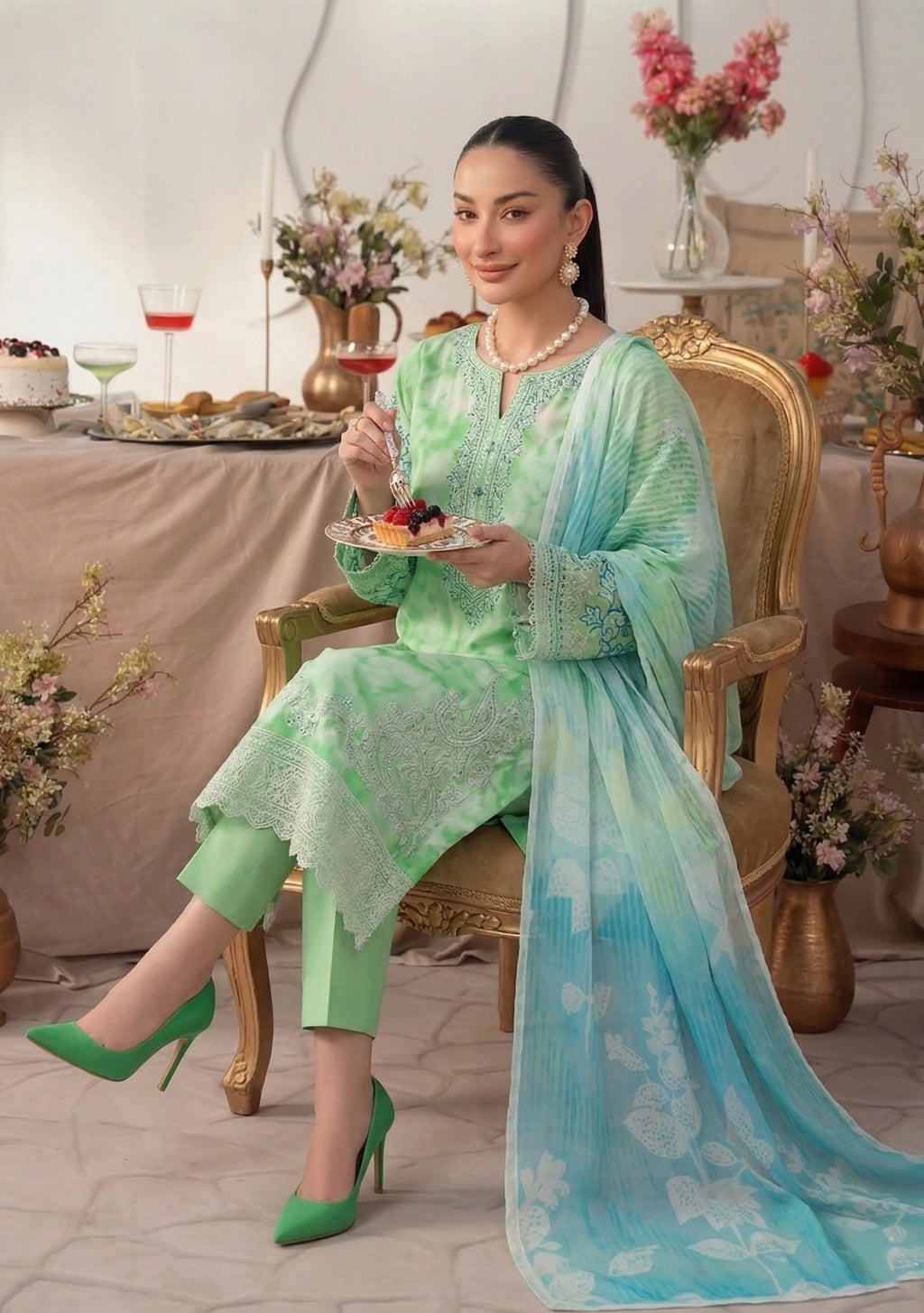 Sobia Waseem RANG BARI VOL-2672 Design 01 Unstitched Lawn Suit - Sobia Waseem unstitched lawn suit image 2