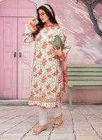 Gull-E-Rukh Florance VOL-646 Design 01 Unstitched Lawn Suit - Gull-E-Rukh unstitched lawn suit image 4