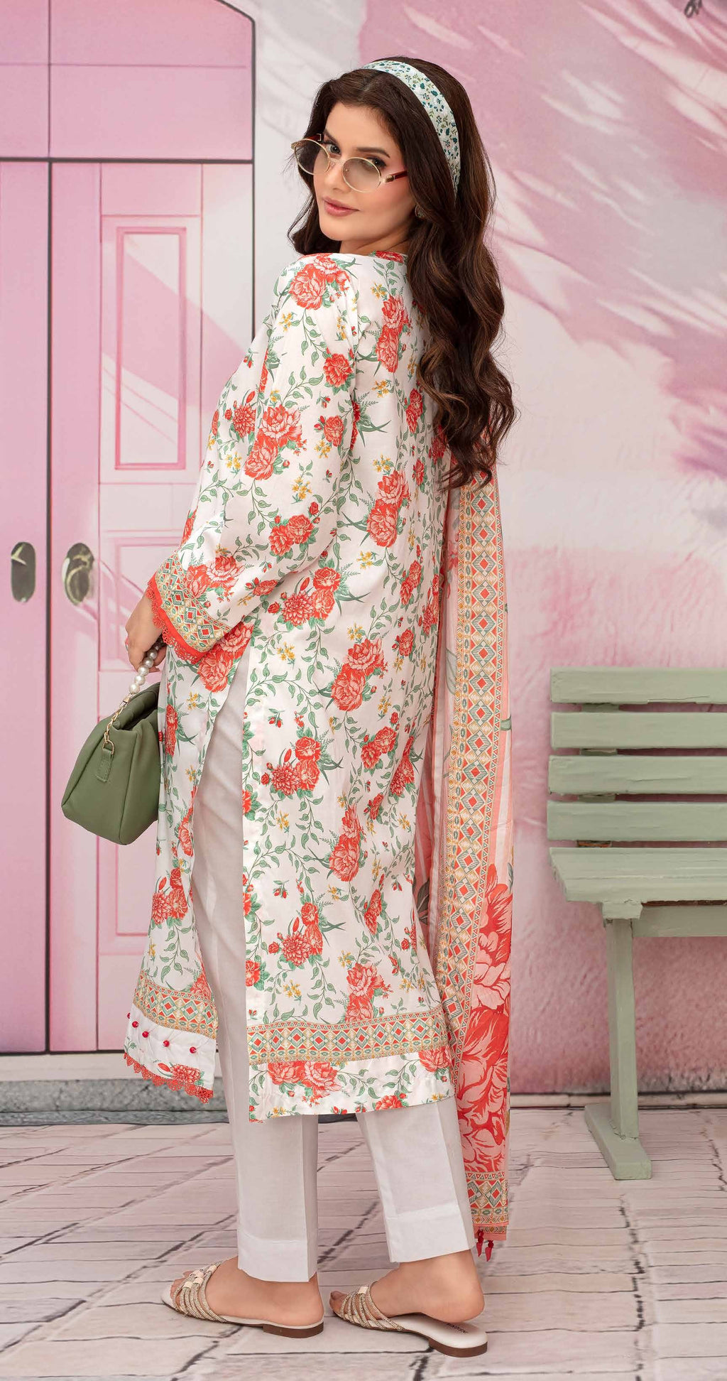 Gull-E-Rukh Florance VOL-646 Design 01 Unstitched Lawn Suit - Gull-E-Rukh unstitched lawn suit image 5