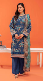 Gull-E-Rukh Trace VOL-642 Design 01 Unstitched Lawn Suit - Gull-E-Rukh unstitched lawn suit image 5