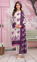 Gull-E-Rukh Florance VOL-646 Design 02 Unstitched Lawn Suit - Gull-E-Rukh unstitched lawn suit image 2