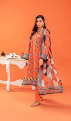Gull-E-Rukh Trace VOL-642 Design 02 Unstitched Lawn Suit - Gull-E-Rukh unstitched lawn suit image 7