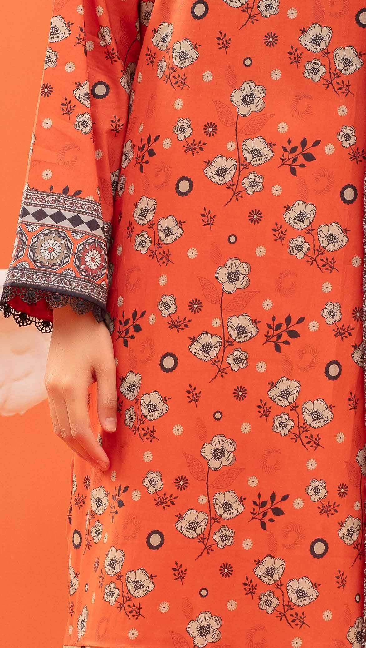 Gull-E-Rukh Trace VOL-642 Design 02 Unstitched Lawn Suit - Gull-E-Rukh unstitched lawn suit image 8