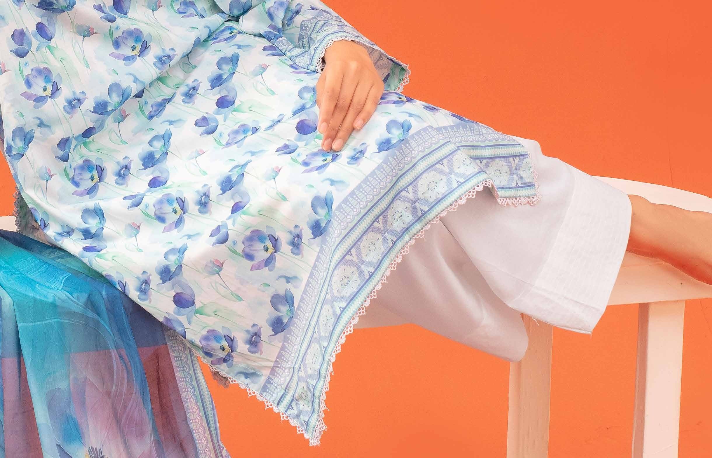Gull-E-Rukh Trace VOL-642 Design 03 Unstitched Lawn Suit - Gull-E-Rukh unstitched lawn suit image 2