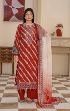 Bin Iqbal V-611 Design 03 Unstitched Lawn Suit - Bin Iqbal unstitched lawn suit image 1