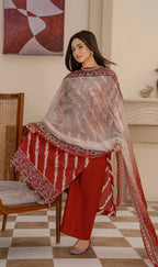 Bin Iqbal V-611 Design 03 Unstitched Lawn Suit - Bin Iqbal unstitched lawn suit image 3