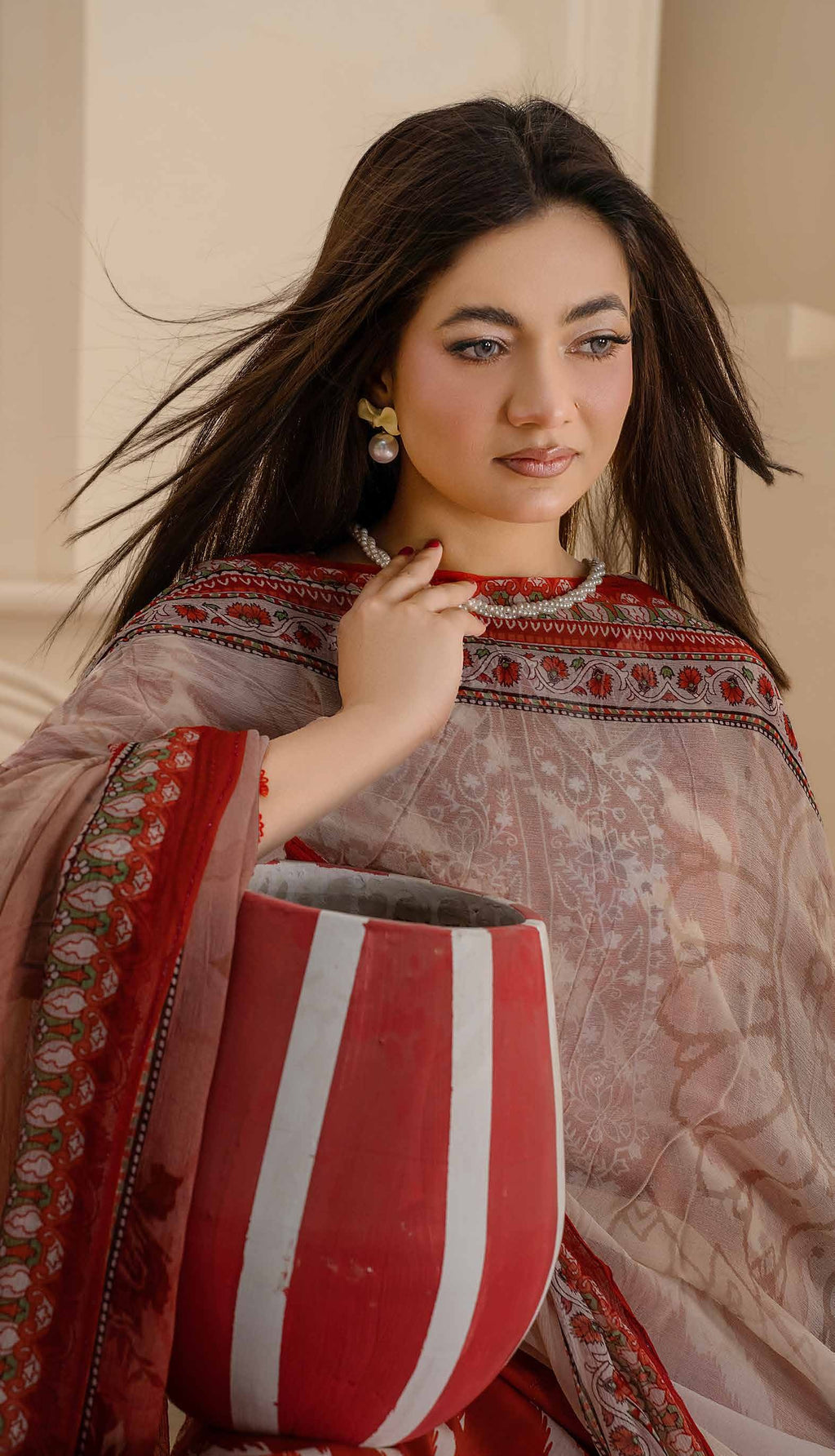 Bin Iqbal V-611 Design 03 Unstitched Lawn Suit - Bin Iqbal unstitched lawn suit image 4