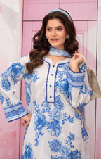 Gull-E-Rukh Florance VOL-646 Design 03 Unstitched Lawn Suit - Gull-E-Rukh unstitched lawn suit image 5