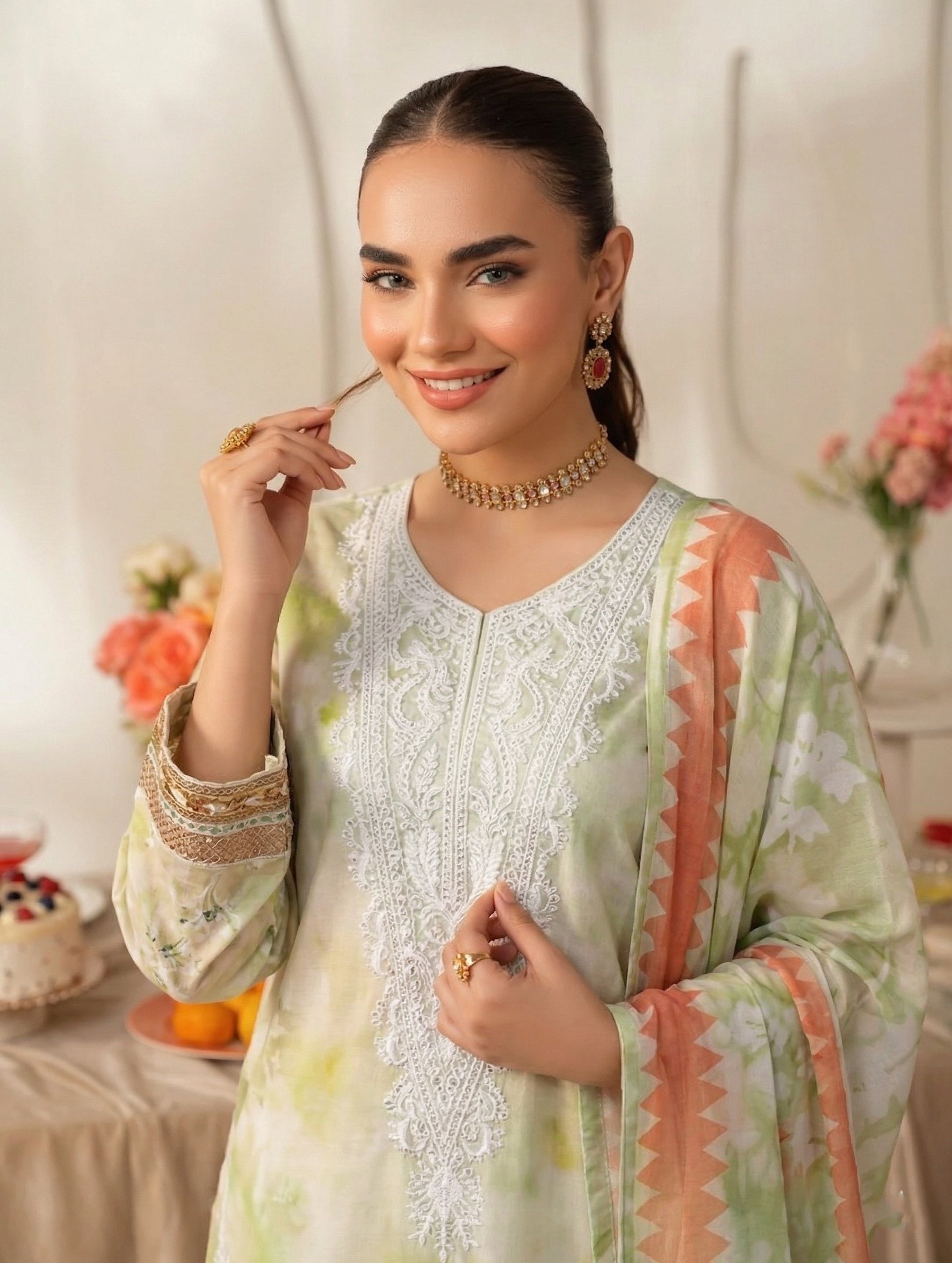 Sobia Waseem RANG BARI VOL-2672 Design 04 Unstitched Lawn Suit - Sobia Waseem unstitched lawn suit image 1