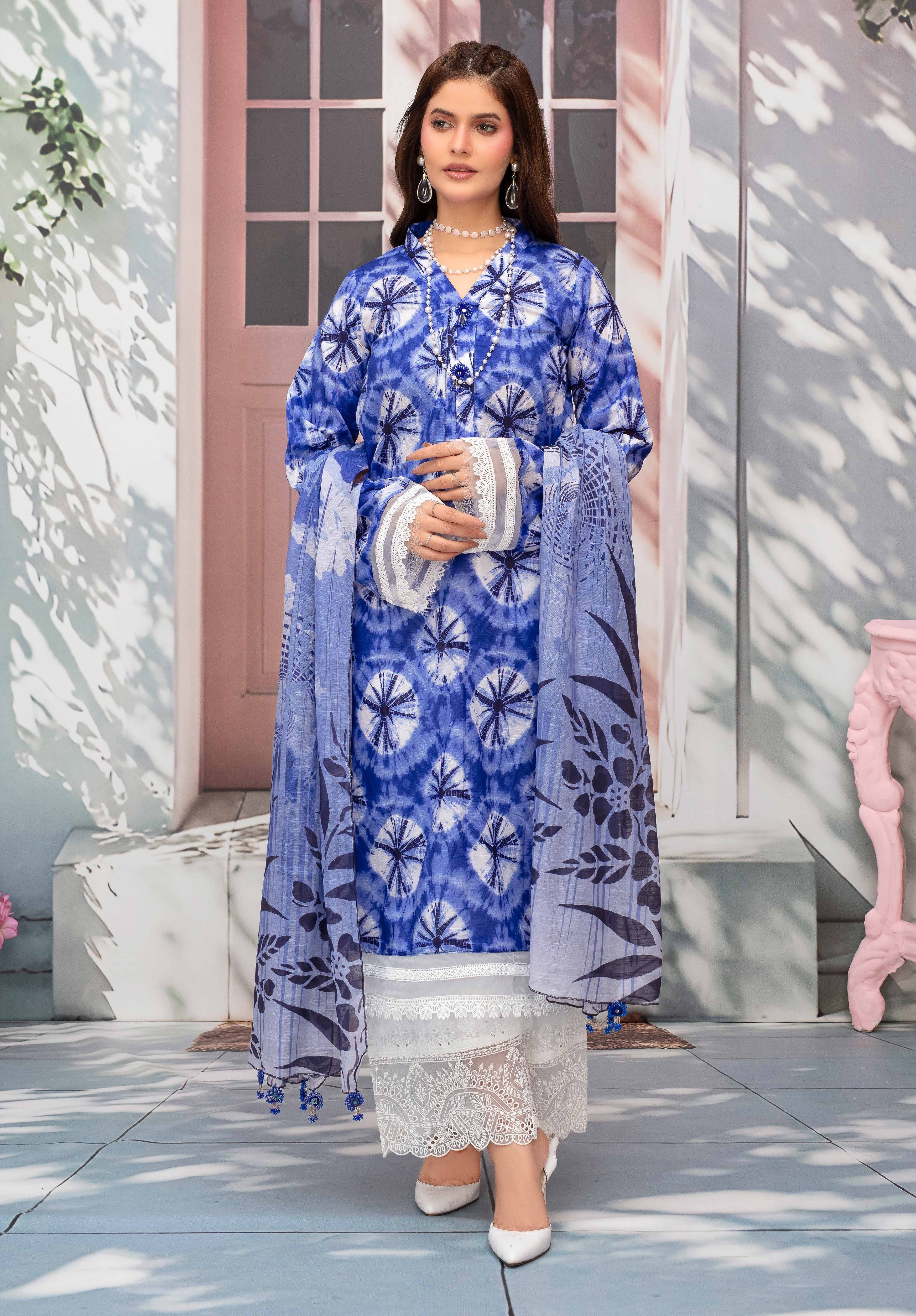 Gull-E-Rukh Milky Book 650 Design 04 Unstitched Lawn Suit - Gull-E-Rukh unstitched lawn suit image 1