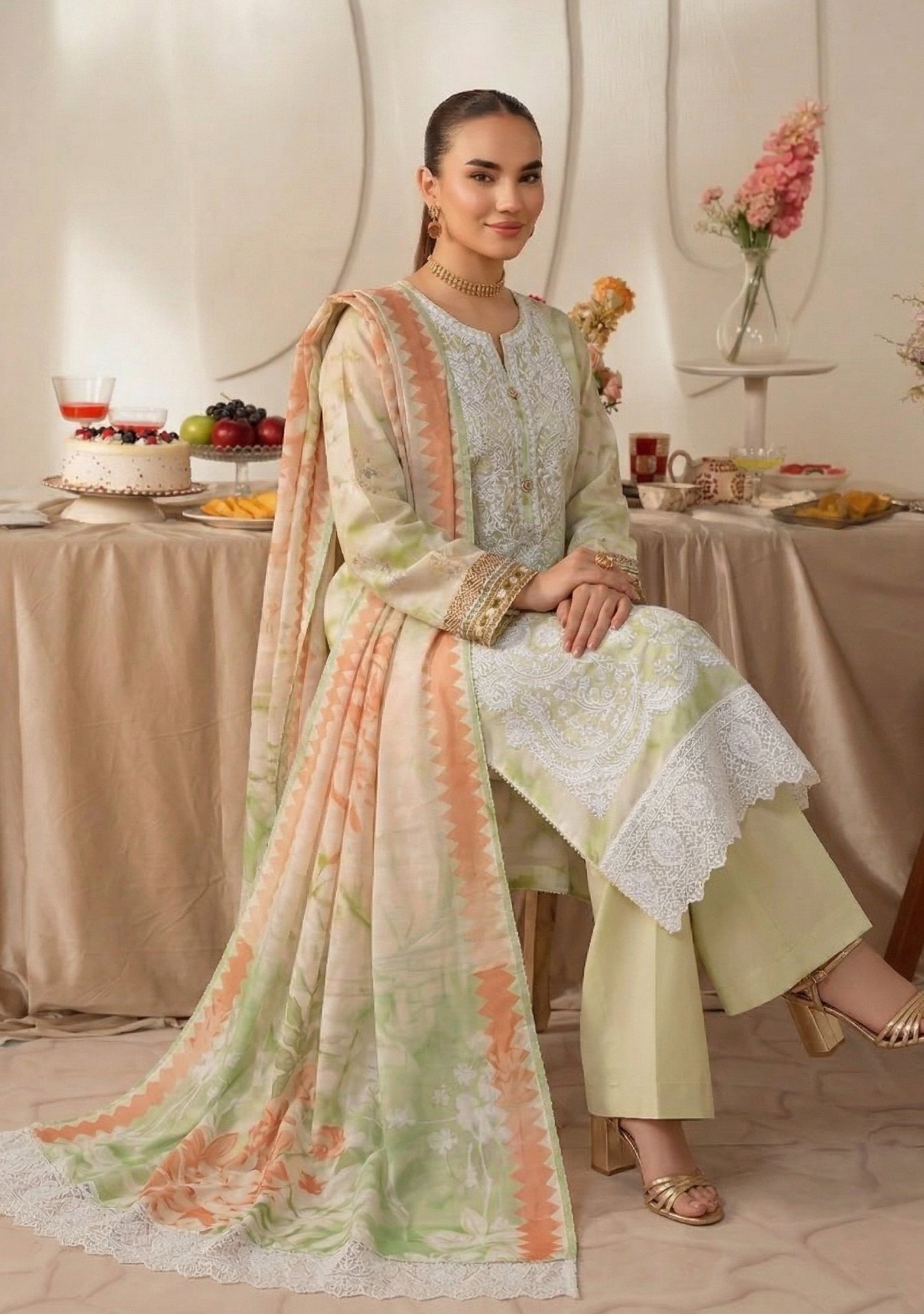 Sobia Waseem RANG BARI VOL-2672 Design 04 Unstitched Lawn Suit - Sobia Waseem unstitched lawn suit image 2