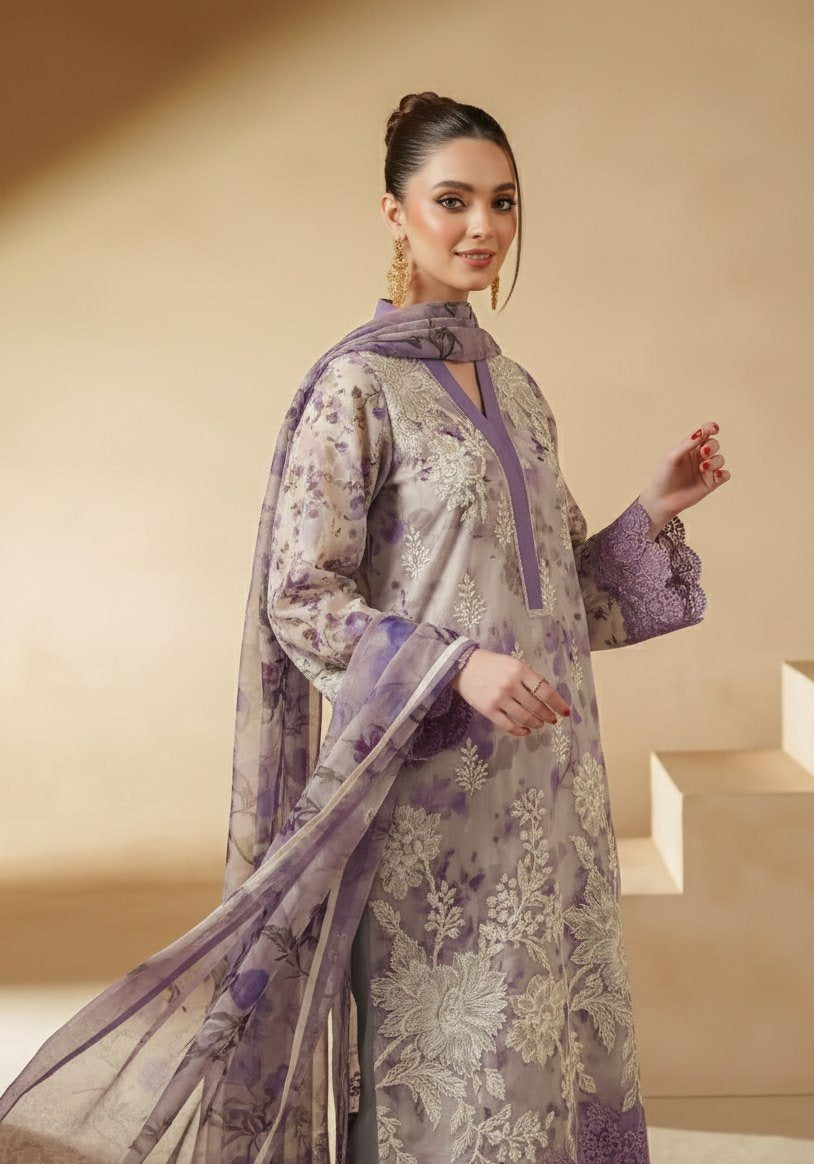 Sobia Waseem BELLA 0.5 VOL-2688 Design 04 Unstitched Lawn Suit - Sobia Waseem unstitched lawn suit image 3