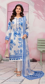 Gull-E-Rukh Florance VOL-646 Design 04 Unstitched Lawn Suit - Gull-E-Rukh unstitched lawn suit image 2