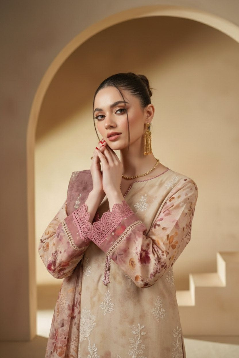 Sobia Waseem BELLA 0.5 VOL-2688 Design 04 Unstitched Lawn Suit - Sobia Waseem unstitched lawn suit image 5