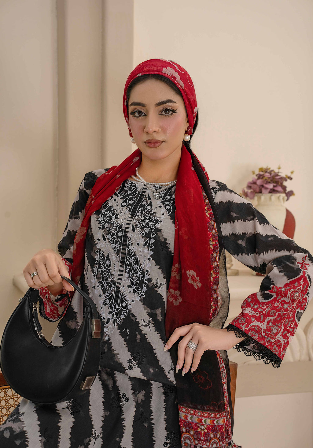 Bin Iqbal V-611 Design 04 Unstitched Lawn Suit - Bin Iqbal unstitched lawn suit image 8