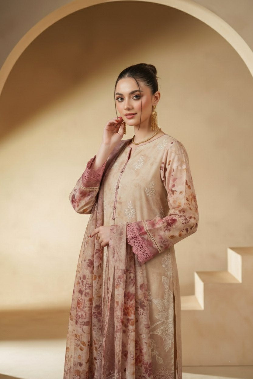 Sobia Waseem BELLA 0.5 VOL-2688 Design 05 Unstitched Lawn Suit - Sobia Waseem unstitched lawn suit image 2