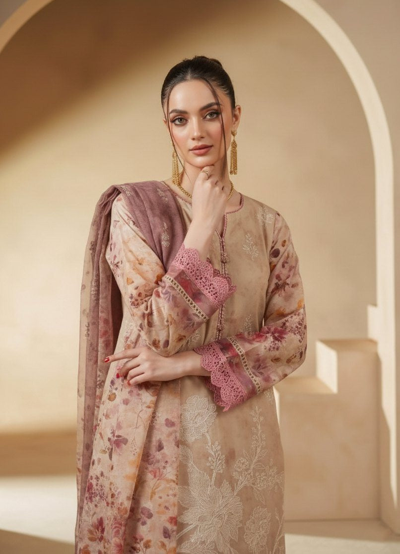 Sobia Waseem BELLA 0.5 VOL-2688 Design 05 Unstitched Lawn Suit - Sobia Waseem unstitched lawn suit image 3