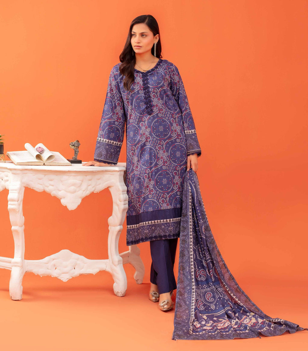 Gull-E-Rukh Trace VOL-642 Design 05 Unstitched Lawn Suit - Gull-E-Rukh unstitched lawn suit image 3