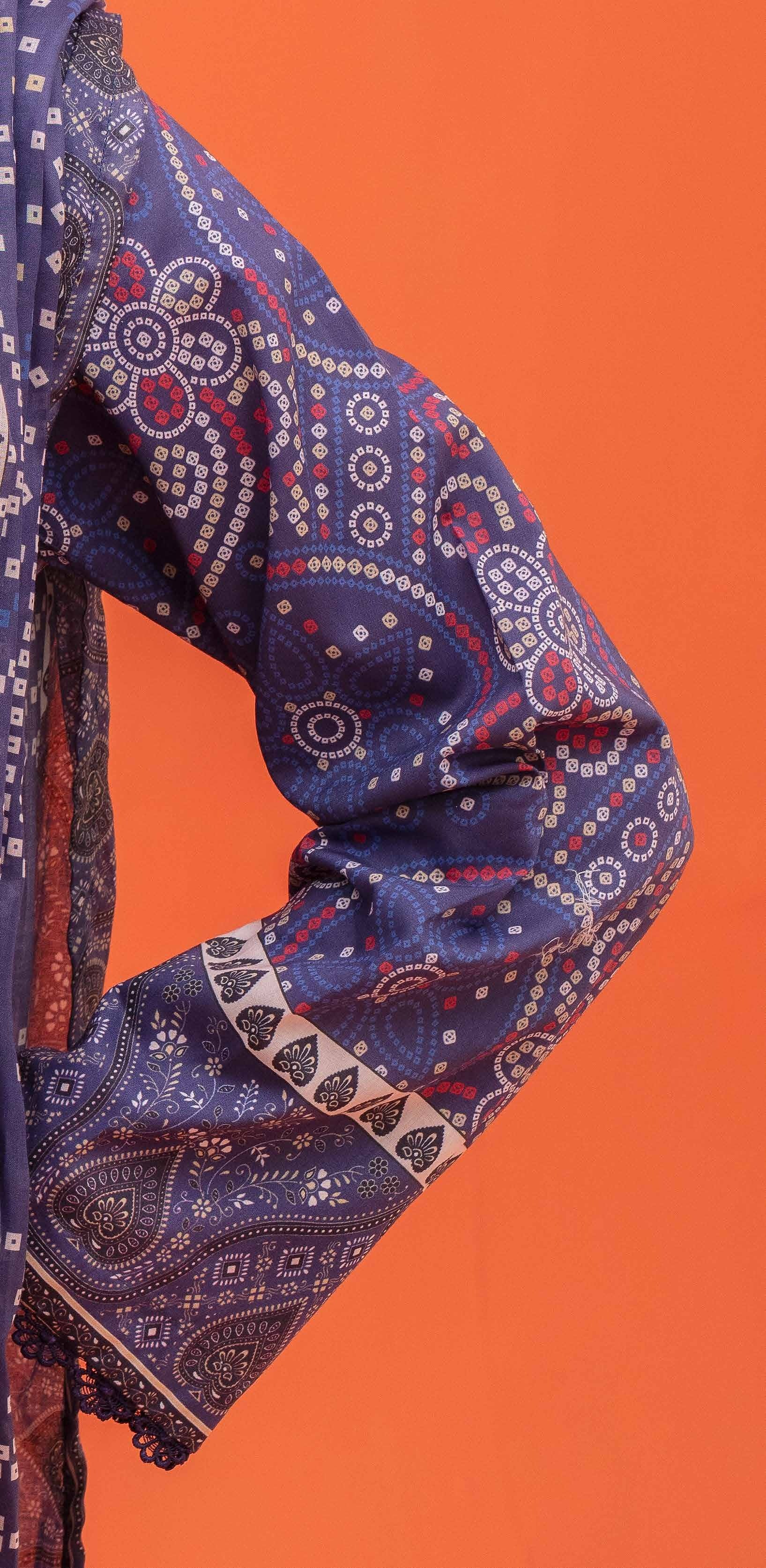 Gull-E-Rukh Trace VOL-642 Design 05 Unstitched Lawn Suit - Gull-E-Rukh unstitched lawn suit image 4